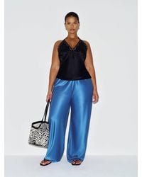 Reformation - Gale Satin Mid Rise Bias Pant Es - Lyst