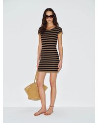 Reformation - Pip Cotton Mini Dress Nutty Stripe - Lyst