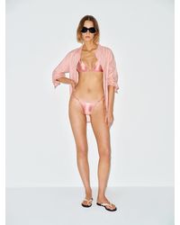 Reformation - Evie Bikini Bottom Metallic - Lyst