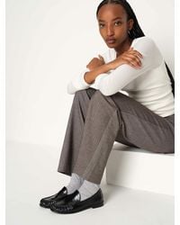Reformation - Francine Ruched Loafer Crinkle Patent 5 - Lyst