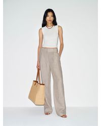 Reformation - Alex Linen Mid Rise Pant 4 - Lyst