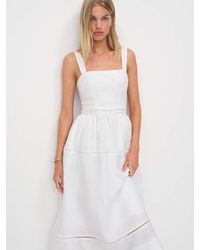 white linen dress sale Flax-Full Dress - Linen Maxi Dress main image 1