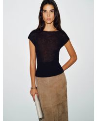 Reformation - Rhiannon Sheer Alpaca Sweater Top - Lyst