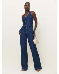 Reformation - Lorenza Denim Jumpsuit - Lyst