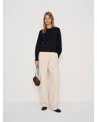 Reformation - Orianne Cashmere Blend Cropped Crew Sweater - Lyst