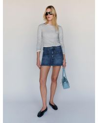 Reformation - Cristina Stretch Mid Rise Denim Skirt - Lyst