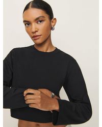 Reformation - Relaxed Cropped Crew Sweatshirt - Lyst