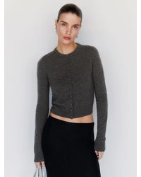 Reformation - Caspia Cashmere Cropped Cardigan - Lyst