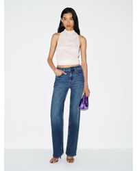 Reformation - Miles Stretch Mid Rise Straight Leg Jeans - Lyst