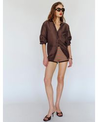 Reformation - Eli Oversized Shirt Sheer - Lyst