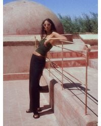 Reformation - Vida Linen Low Rise Pant - Lyst