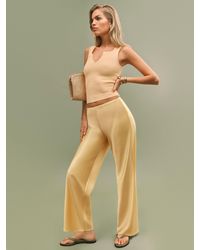 Reformation - Gale Satin Mid Rise Bias Pant - Lyst