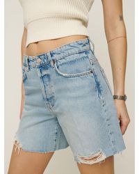 Reformation - Raye Mid Rise Relaxed Jean Shorts - Lyst