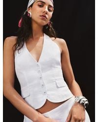 Reformation - Aida Linen Vest - Lyst