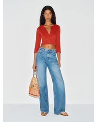 Reformation - Gia Pointelle Knit Cardigan - Lyst