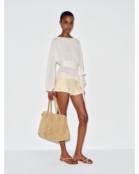 Reformation - June Low Rise Linen Short 0 - Lyst