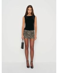 Reformation - Evelina Velvet Top - Lyst