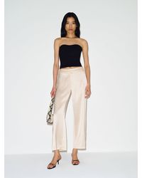 Reformation - Gisele Satin Low Rise Cropped Pant 4 - Lyst