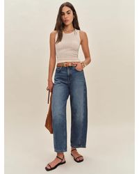 Reformation - Tyler Mid Rise Barrel Jeans - Lyst