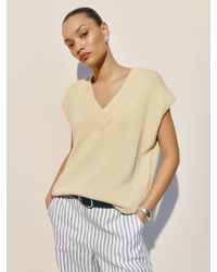 Reformation - Marnie Oversized Cotton Sweater Vest - Lyst