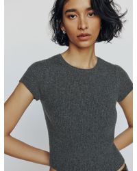 Reformation - Teo Cashmere Short Sleeve Sweater - Lyst