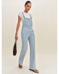 Reformation - Arlo Denim Overalls - Lyst