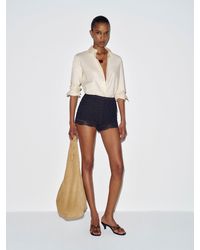 Reformation - Donya Cotton Crochet Shorts - Lyst