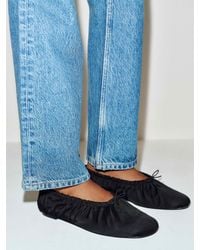 Reformation - Brie Ballet Flat Taffeta 5 - Lyst