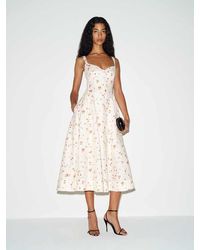 knee length dresses for ladies Reformation Orange Cut-out Samara Linen Dress In Flame Us2 UK 6 main image 0