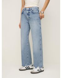 Reformation - Val 90S Mid Rise Wide Leg Cropped Jeans - Lyst