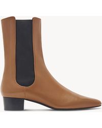 the row zipped boot 1 in leather