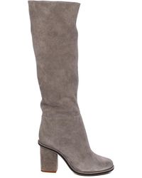 Lanvin Suede Tall Boot - Gray