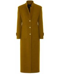 Pinko - Cappotto Lungo Verde Verici - Lyst