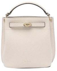 Mulberry - Borsa A Secchiello Mini Islington Bianca - Lyst