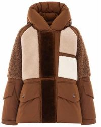 Urbancode - Giacca Bomber Imbottita Cannella Con Cappuccio - Lyst