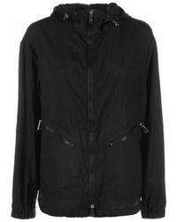 Add - Giubbino Nero Con Zip E Cappuccio - Lyst