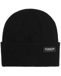 Dondup - Cappello Berretto Nero Con Logo - Lyst