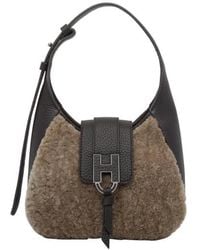 Hogan - Borsa Hobo Marrone - Lyst