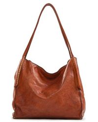 Campomaggi - Shopper Viola Cognac Con Borchie - Lyst
