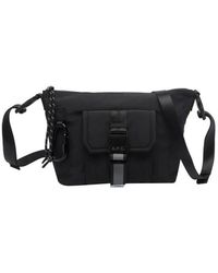 A.P.C. - Borsa A Tracolla Trek Nera - Lyst