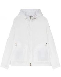 Add - Giacca A Vento Bianca Con Zip - Lyst