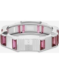 Gucci - Link To Love 18K & Rubellite Band Ring Ybc702414001016 - Lyst