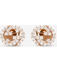 Gucci - Interlocking G 18K Diamond Stud Earrings Ybd72940800100U - Lyst