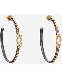 Armenta - Old World 18K & Sterling Diamond, Mother Of Pearl & Quartz Hoop Earrings 18663 - Lyst