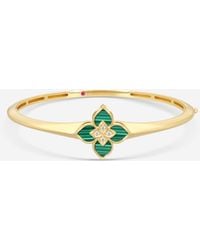 Roberto Coin - Venetian Princess 18K Diamond & Malachite Bangle Bracelet 8883236Aybaxm - Lyst
