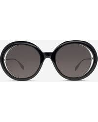 McQueen - Cat Eye Acetate & Metal 54 Mm Ladies Sunglasses Am0224S-30008053001 - Lyst