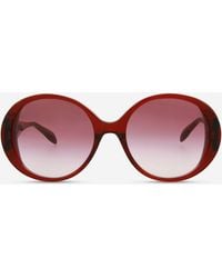McQueen - Iconic Round Acetate 57 Mm Ladies Sunglasses Am0285S-30009390005 - Lyst