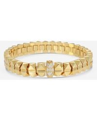 Roberto Coin - Obelisco 18K Diamond Accents Narrow Bangle Bracelet 8883023Aylbx - Lyst