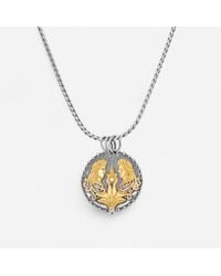 Konstantino - Zodiac Gemini Sterling & 18K Diamond Carved Pendant Mekj625-109 - Lyst