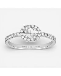 Gucci - Interlocking G 18K Diamond Ring Sz. 6.75 Ybc6791130010 - Lyst
